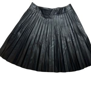 Material Girl Black Academia Grunge Y2K  Mini A-Line Black PU Skirt size Small.